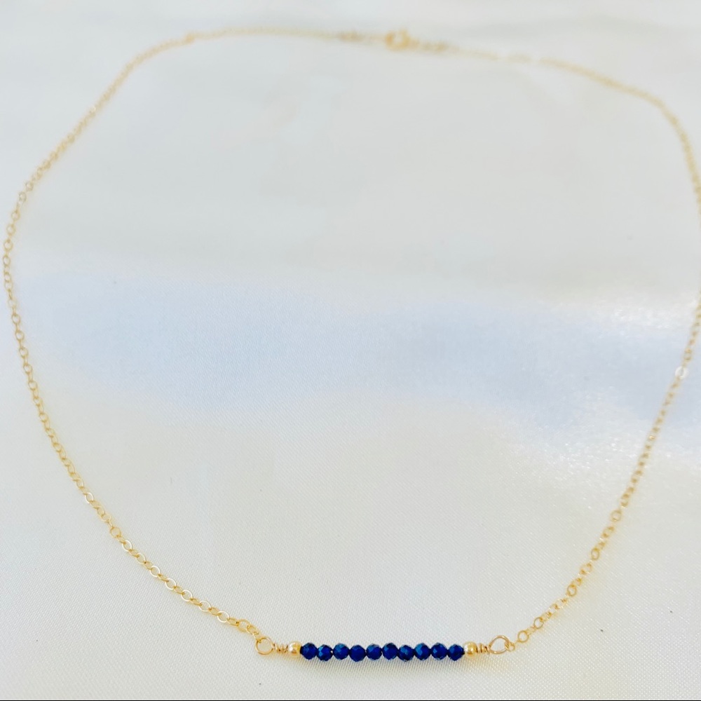 Amazonite gemstone bar necklace - Picture 2 of 3